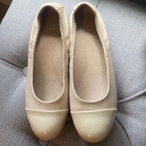 Dansko Lisanne Ivory Nappa Leather Ballerina Heels